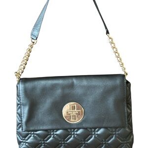 Kate Spade quilted black leather silver hardware shoulder bag Brand new